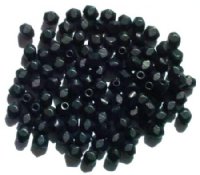 100 6x6mm Faceted Diamond Black Wood Beads
